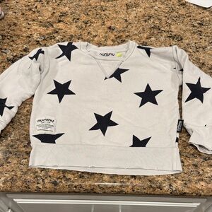 nununu Kids Star Print Shirt - Gray and Black